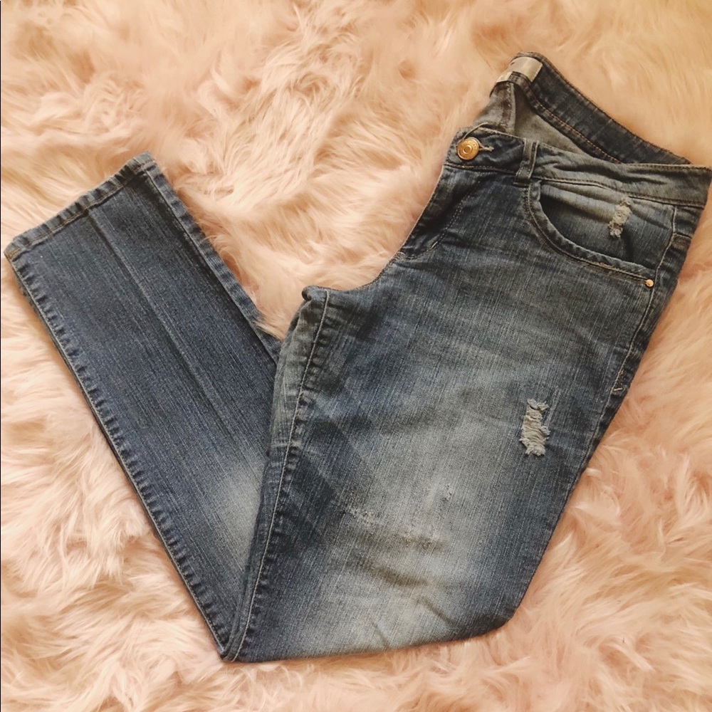 distressed jeans